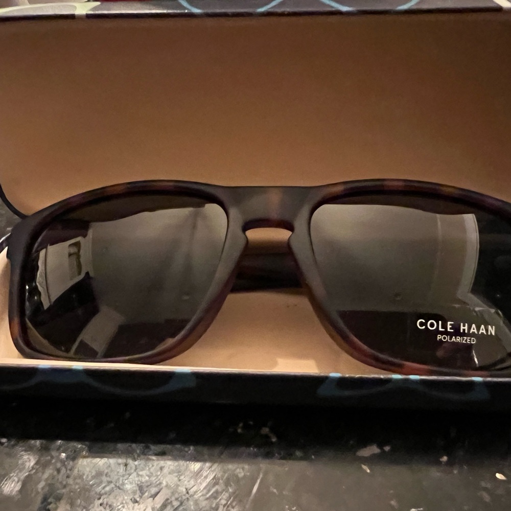 Cole Haan Black and Brown Sunglasses
